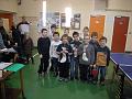 Tournoi 1er Groupe, les jeunes avec leurs recompenses
